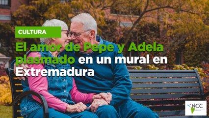 El amor de Pepe y Adela plasmado en un mural en Extremadura