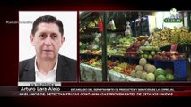 Arturo Lara Alejo explica la alerta de COFEPRIS sobre contaminación en frutas provenientes de EEUU.