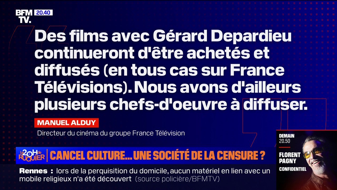 Plaintes contre Gérard Depardieu: des films avec l'acteur "continueront d'être achetés et diffusés" par France Télévisions, indique le directeur du cinéma du groupe