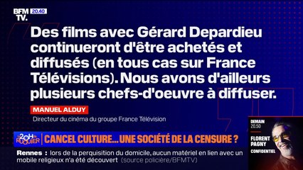 Plaintes contre Gérard Depardieu: des films avec l'acteur "continueront d'être achetés et diffusés" par France Télévisions, indique le directeur du cinéma du groupe