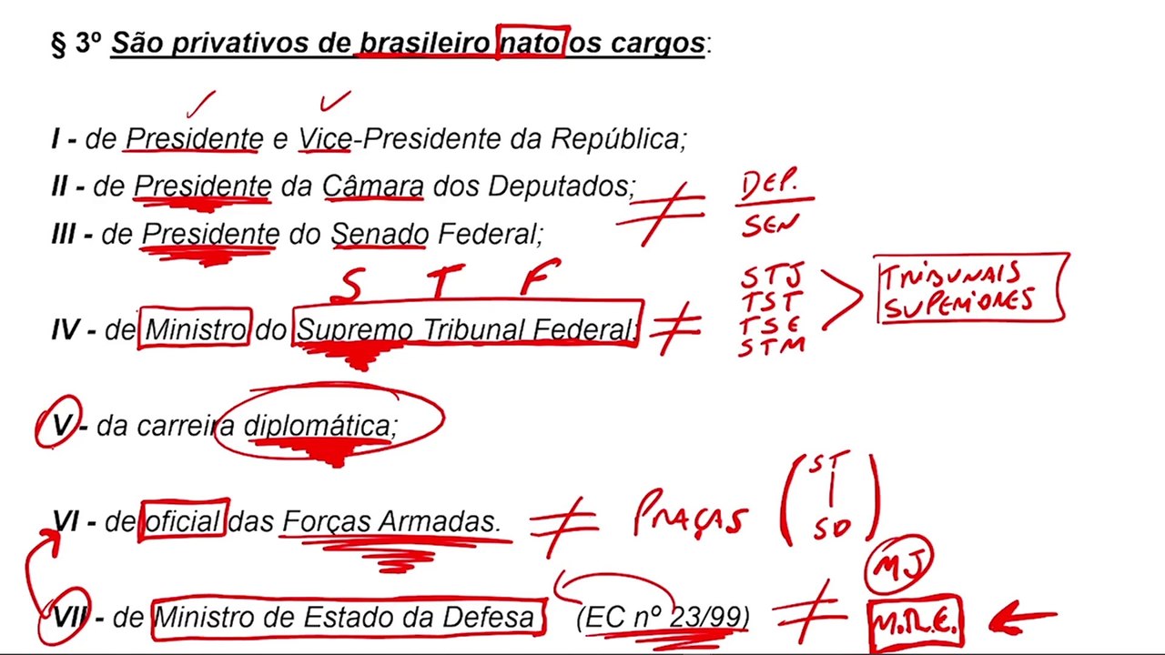 Aula 9.2  Nacionalidade Parte II - DIREITO CONSTITUCIONAL