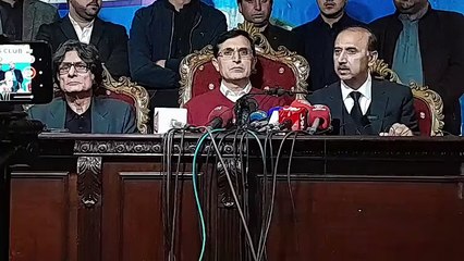 چئیرمین پی ٹی آئی گوہر علی کی ہنگامی پریس کانفرنس |  Chairman Pakistan Tehreek-e-Insaf Barrister Gohar Ali Khan and senior leader of the legal team Shoaib Shaheen's important press conference... Sher Afzal Marwat's arrest and bat mark... The call will hap