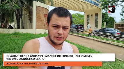 Posadas tiene 4 años y permanece internado hace 2 meses sin un diagnóstico claro
