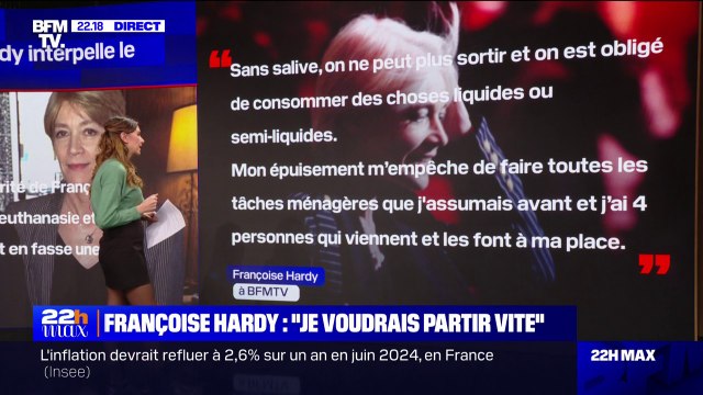 Mon quotidien est difficile : Atteinte d'un cancer, Françoise Hardy se confie à BFMTV