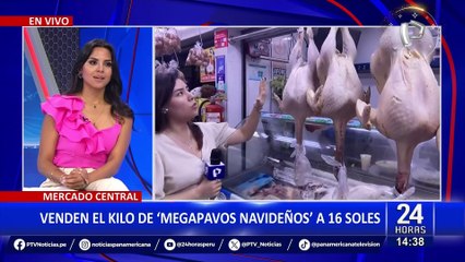 Venden "Megapavos navideños" a 16 soles el kilo en Mercado Central