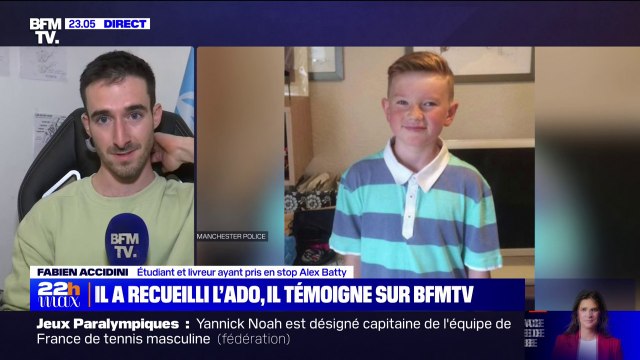 Il était soulagé d'être parti : Le témoignage de Fabien Accidini, étudiant et livreur, qui a pris en stop Alex Batty, jeune britannique de 17 ans, retrouvé six ans après sa disparition
