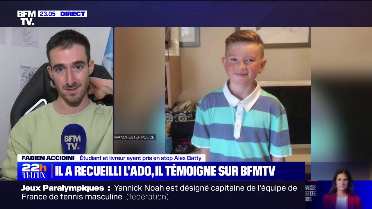 "Il était soulagé d'être parti": Le témoignage de Fabien Accidini, étudiant et livreur, qui a pris en stop Alex Batty, jeune britannique de 17 ans, retrouvé six ans après sa disparition