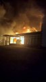 A house that was supposed to house 70 illegal immigrants was engulfed in flames Ireland