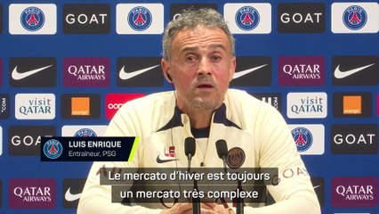 Le PSG actif sur le mercato hivernal ? Luis Enrique "ouvert à l'amélioration de l'effectif"