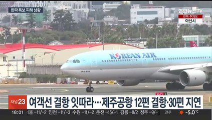 한파 특보…항공기 결항·눈길 교통사고 등 피해 잇따라