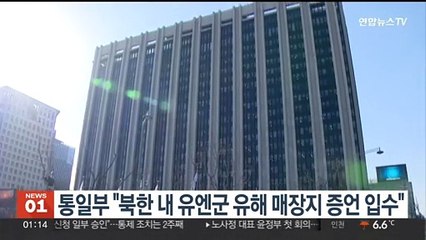 통일부 "북한 내 유엔군 유해 매장지 증언 입수"