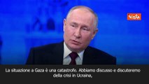 Putin: La catastrofe di Gaza non ? paragonabile a quanto accade in Ucraina