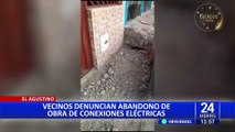 El Agustino: Vecinos denuncian abandono de obra de conexiones eléctricas