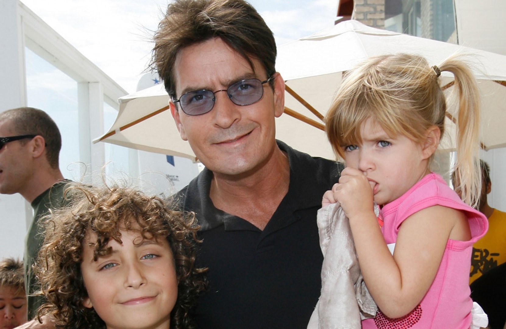 Charlie Sheen enjoys rare outing with his, Brooke Mueller's sons