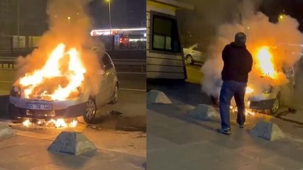 İstanbul'da korku dolu anlar: Yanarak ölmekten son anda kurtuldu