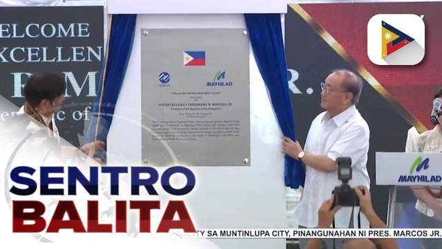 Pagpapasinaya sa Poblacion Water Treatment Facility sa Muntinlupa, pinangunahan ni PBBM