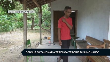 Densus 88 Tangkap 4 Terduga Teroris di Sukoharjo
