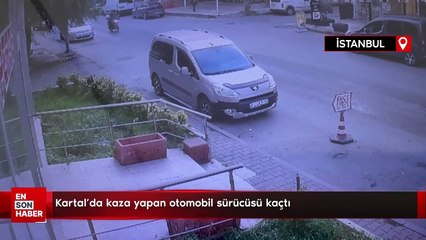 Kartal'da kaza yapan otomobil sürücüsü kaçtı