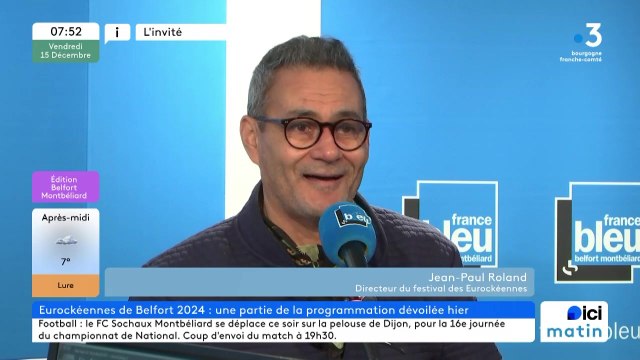 L'invité du 6/9 : Jean-Paul Roland, directeur des Eurockéennes