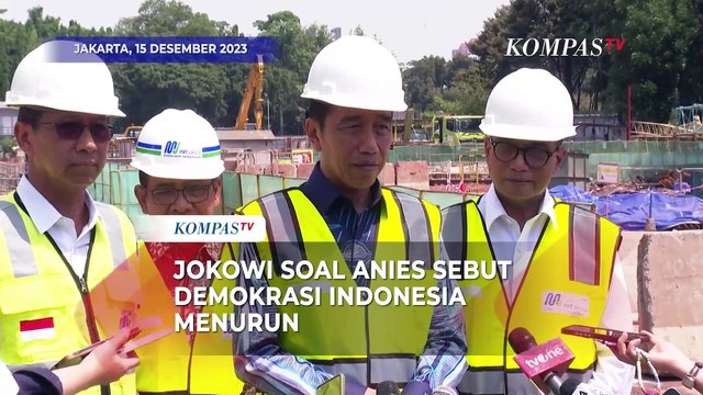 Jokowi Tanggapi Pernyataan Capres Anies Baswedan yang Sebut Indeks Demokrasi RI Turun