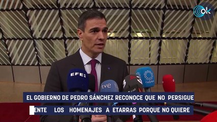 Download Video: Sánchez admite que no persigue penalmente los homenajes a etarras porque no quiere: «Es difícil hacerlo»