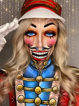 Make-up artist spends up to 18 hours transforming herself into festive characters