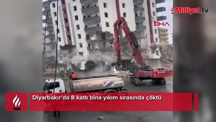 Diyarbakır’da 8 katlı bina yıkım sırasında çöktü