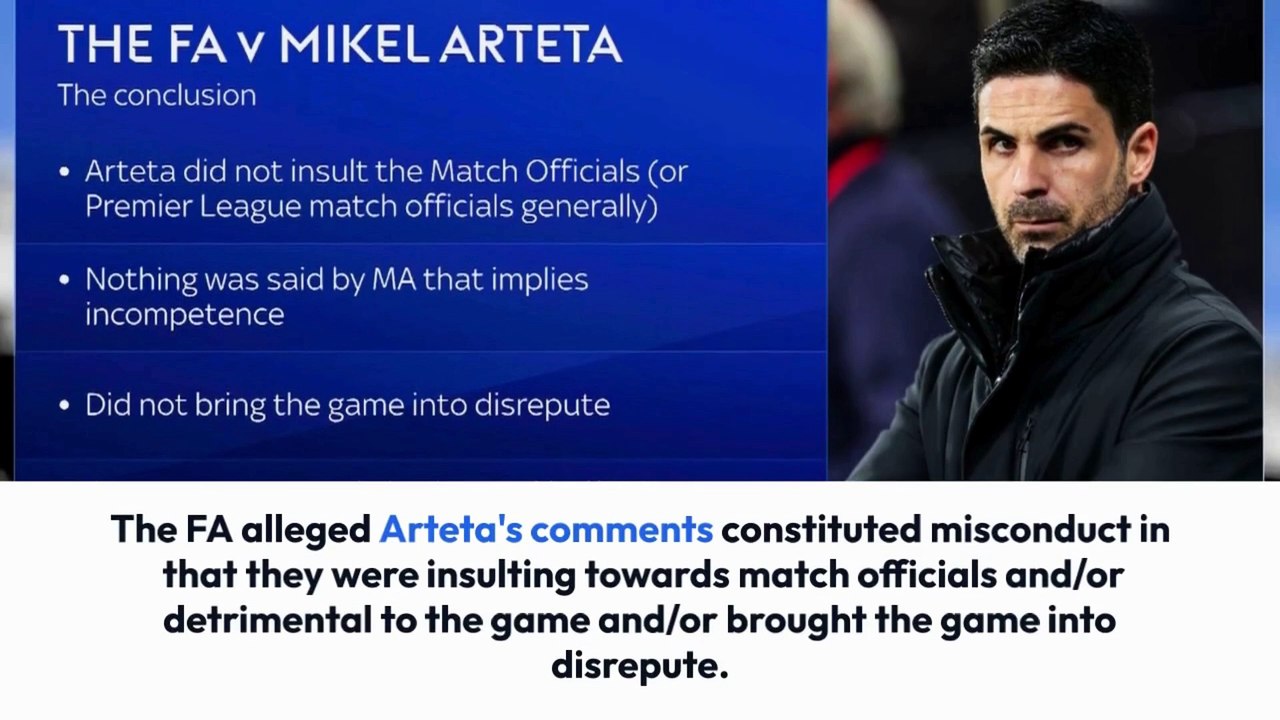 Mikel Arteta FA Clears Arsenal Manager After Comments on Referees and VAR