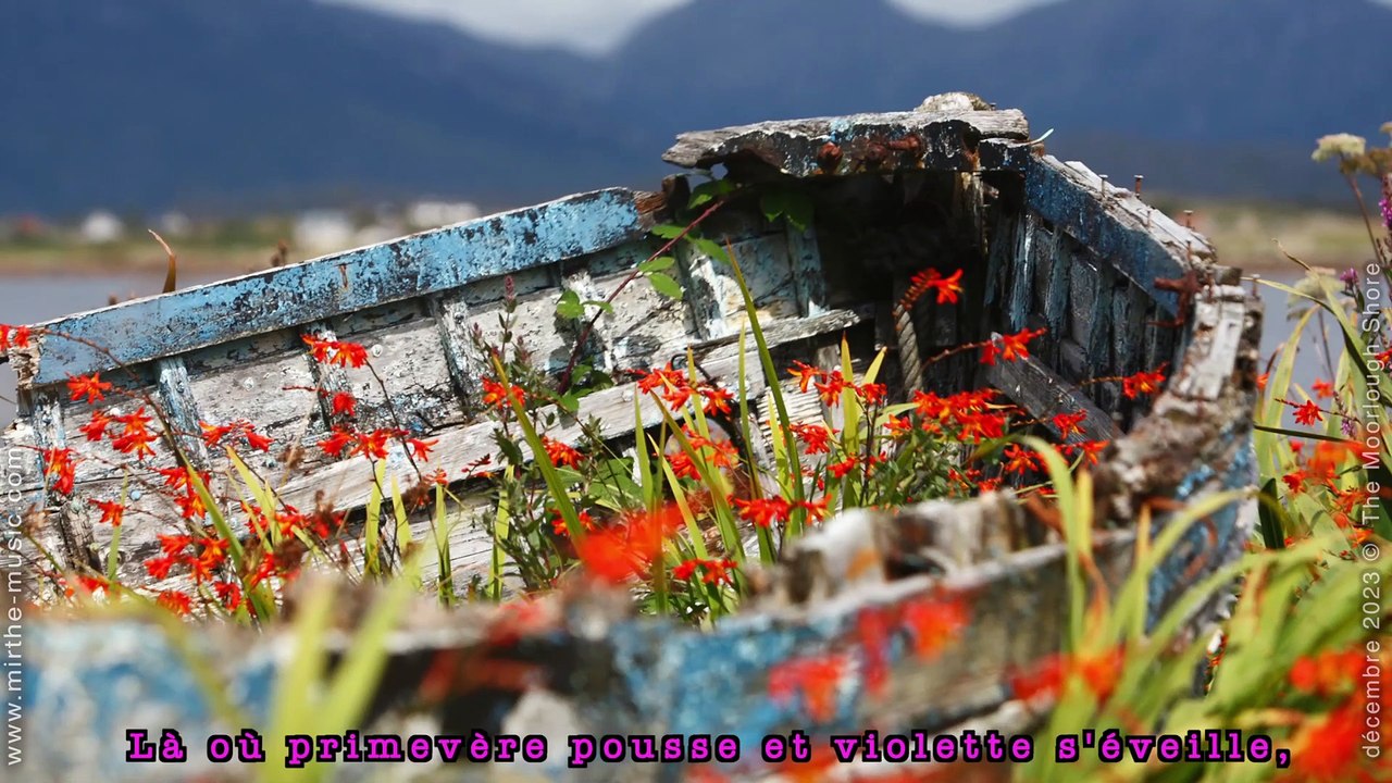 The MOORLOUGH SHORE par MIRTHE, trad. irlandais, guitare-voix, adaptation, video-clip, studio 2023