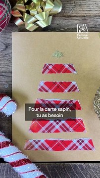 FEMME ACTUELLE - DIY de noël : 2 cartes de vœux à faire avec les enfants