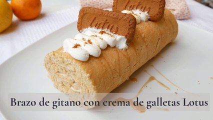 Brazo de gitano con crema de galletas Lotus