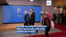 Líderes da UE e Ucrânia congratulam-se com abstenção de Orbán e luz verde às negociações de adesão