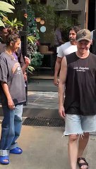 Farhan Akhtar And Shibani Dandekar's Day Brunch Outing At Bandra