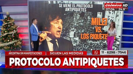 Milei contra los piqueteros: qué es lo que define el nuevo protocolo