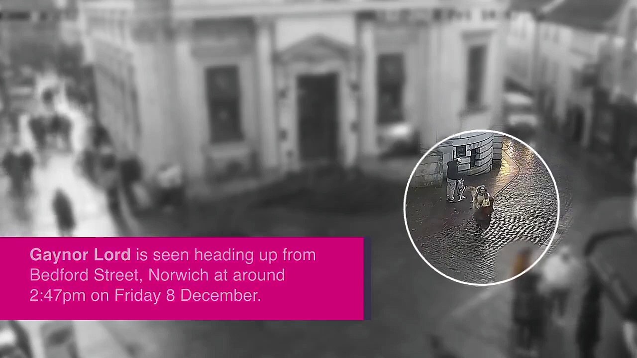 BREAKING: Police have released new CCTV video of missing woman Gaynor Lord's last-known movements