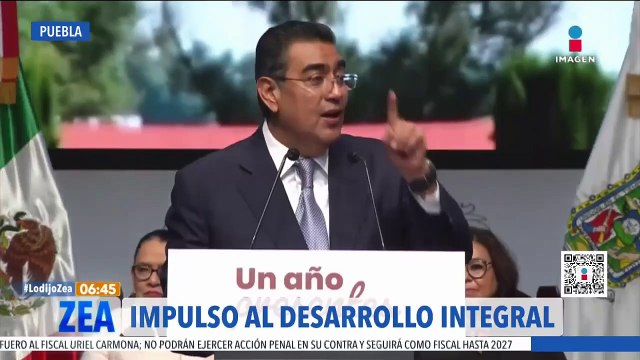 Sergio Salomón Cespedes, gobernador de Puebla, entrega su primer informe de gobierno
