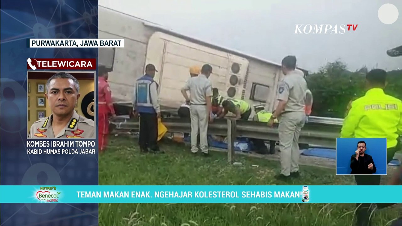 Orang Meninggal Dalam Laka Maut Bus Di Tol Cikampek Polisi Sopir Ngantuk Dan Kaget Video