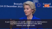 Revisione bilancio Ue, von der Leyen: Avremo soluzione operativa l'anno prossimo