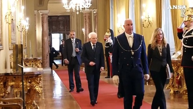 Meloni e ministri al Quirinale per colazione di lavoro
