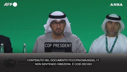 Cop28: Approvato il "Global stocktake", standing ovation dei delegati