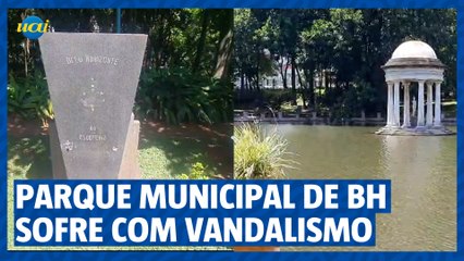 Parque Municipal de BH sofre com vandalismo