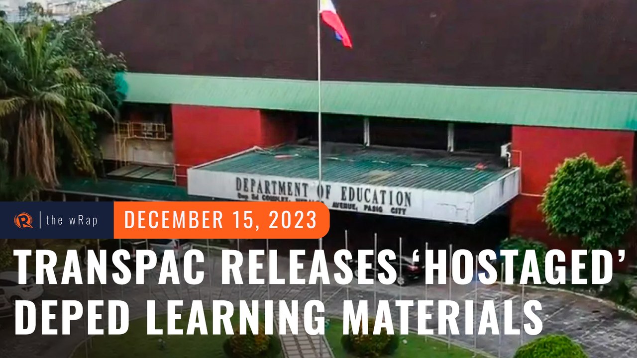 Transpac releases ‘hostaged’ DepEd learning materials video Dailymotion