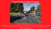 Fylde and Wyre roadworks starting Dec 18-Dec 24