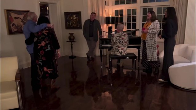 Catherine Zeta-Jones sings Welsh song during festive family gathering as son Dylan watches on