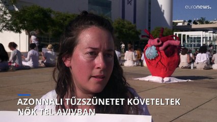 Nők tüntettek a békéért Tel-Avivban