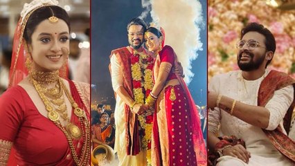 গাঁটছড়া বাঁধলেন সৌরভ-দর্শনা, সানাইয়ের সুরে জমজমাট বিয়ের আসর