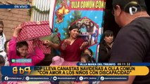 BDP lleva canastas navideñas a olla común en Villa María del Triunfo