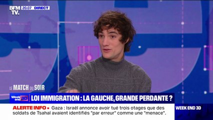 LE MATCH DU SOIR - Pablo Pillaud-Vivien sur le projet de loi immigration: "Je ne vois pas comment ils vont arriver à un point d'accord sur ce texte"