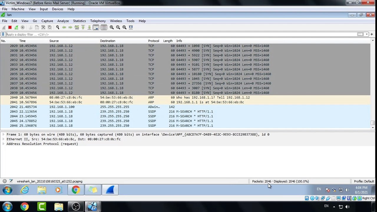 15# Detect Normal Scan On Network | كشف عملية فحص الشبكة ببرنامج واير شارك