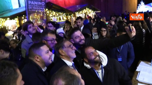 Bagno di folla per il presidente del Senato Ignazio La Russa ad Atreju